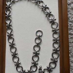 Julie Vos bamboo Elegant Silver Chain Necklace